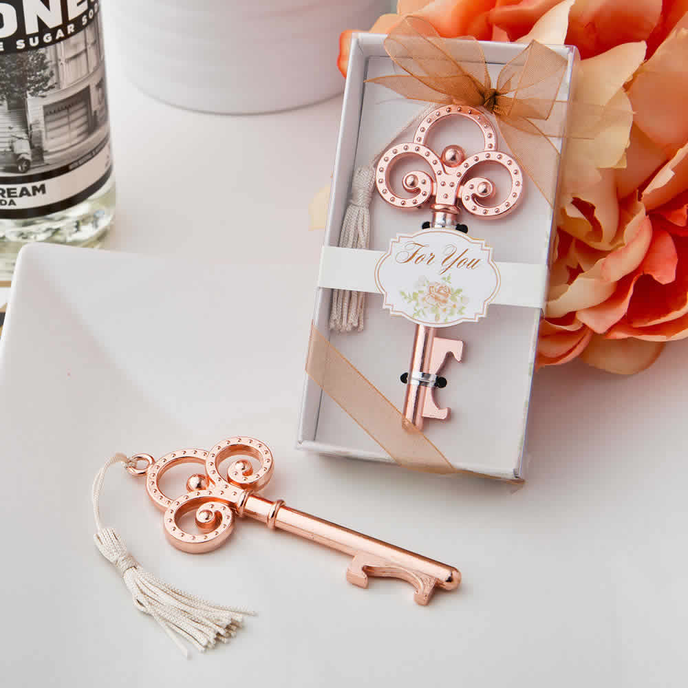 wedding favor keychain bottle opener