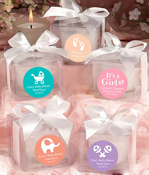 Party Favors For Baby Shower Girl Personalized Candle Favors Free Assembly