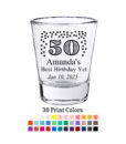 50 glitter shot glass